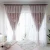 Import 11#Princess Star Pink Embroidery Sheer Rideaux Curtain With Attached Valance Elegant Hot Sale For The Bedroom from China