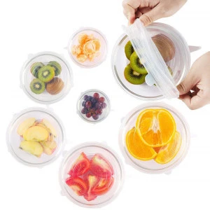 120G Silicone Preservation Cover 6PCS Kitchen Multi-functional Fruit And Vegetable Preservation Film Silicone Bowl Cover