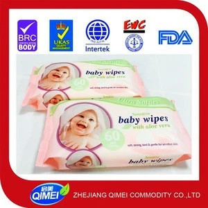 120PCS Soft care for baby wet wipes Aloe essence 17x20cm tissue manufacturer with FDA standards