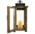 Import 12.5 Inch Rustic Wooden Candle Hurricane Lantern, For Table Top, Mantle, or Wall Hanging Display, Indoor & Outdoor Use, Large from China