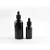 Import 15ml 30ml Cosmetic Oil Packaging Use Black UV Color Essential Oil Dropper Bottle with Cr Lid from China