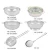 Import 1.5qt to 10qt Kitchen Strainer Colander pasta strainer  With Handle and Legs from China