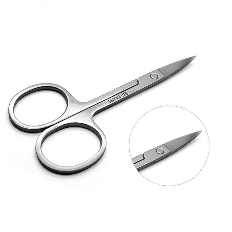 1Pcs Cuticle Cutter Stainless Steel Dead Skin Remover Pedicure Scissors Nail Art Tool Eyebrow Small scissors Make Up Tool