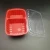 Import 2 compartment disposable Plastic red inside black outside food container from China
