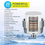 20 stage 1 machine, 2 filter cartridges, universal 1/2 high output shower filter, bathroom water purifier filter, SY20