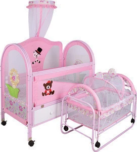 2015 china monufacure new born baby bed crib beds baby cot bed prices baby furniture with wheels