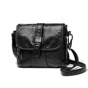 2017 latest design most popular hot wholesale washable leather women sling bag shoulder messenger bag