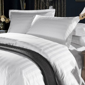 2018 hot sale plain white 300TC queen size hotel sheet bedding sheet set 100cotton