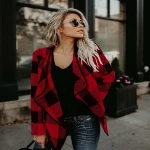 2018 New Womens Vintage Woolen Winter Warm Long Sleeve Pocket Casual Coat