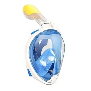 2020  Natural Breathing Full Face Snorkel Mask, Panoramic Diving Mask 180 Degree View With  Mount