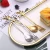 Import 2020 New Fashion Rose Gold Stainless Steel Leaf Spoon With Souvenir Leaf Net Red Coffee Stirring Creative Fruit Fork from China
