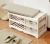 Import 2020 new solid wood storage shoe stool simple modern shoe rack white loaded into the door shoe stool from China