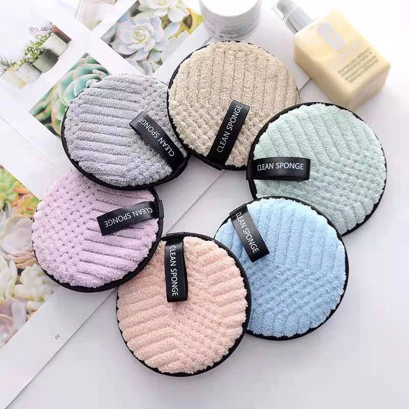 2021 11cm diameter China manufacturer  hot Supper Soft Microfiber Cosmetic Removal Wash Makeup Remover Towel Pad