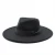 Import 2021 New Design Elegant Faux Wool Felt Flat Wide Brim Fedora Hat from China