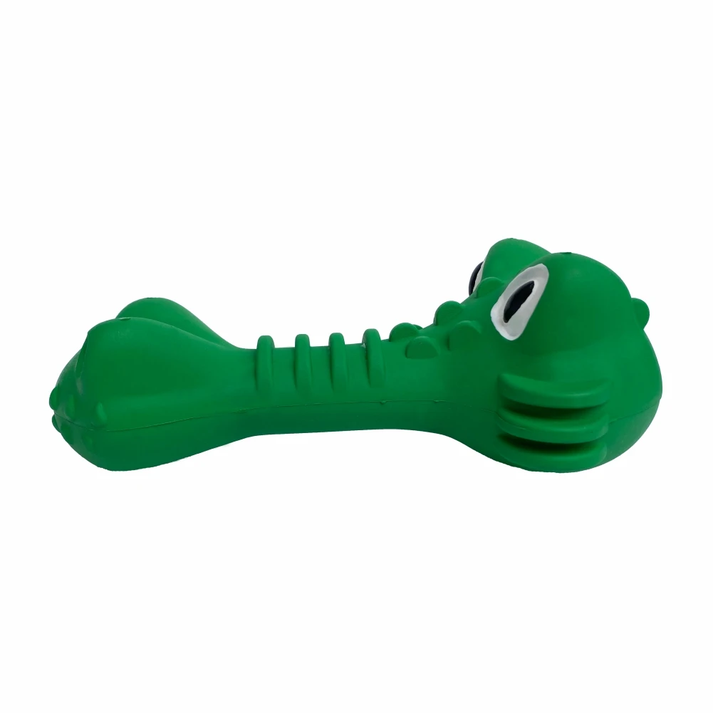 2021 New Design Natural Rubber  Dog Chewing  Squeaky Toys  Cocrodile Dog Toys