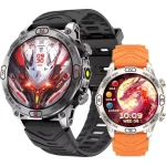 2024 Good Quality Amoled Screen 450mAh BT Call Health Sports Tracker Android Smartwatch Phone Round Wrist Watch Smart Watch