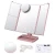 Import 22 LED Lighted Vanity Makeup Tri-Fold with 1X 2X 3X Magnifiers 180 Degree Free Rotation Countertop Bathroom Cosmetic Mirror from China