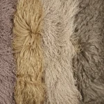 24"x48" soft and luxurious Mongolian lamb fur skin hide plate blankets with shaggy hairs for home decoration use