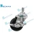 Import 2.5 Inch Flat Fixed Rubber Caster With Threaded Stem Furniture Universal Casters Wheels Flat Brake Industrial Caster from China