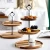 Import 3 Tier Acacia wood Cake Cookies Stand Wooden three-layer Tray Plates Wedding Birthday Party Dessert Display Trays from China