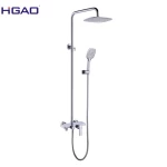3 way function Chrome plate brass shower faucet bathroom rain shower set with square 8 overhead shower