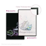 30*42CM Sleek line magnetic whiteboard and blackboard with black plastic frame
