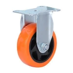 3/4/5 inch Top plate furniture caster wheel Orange PVC Medium Duty Caster