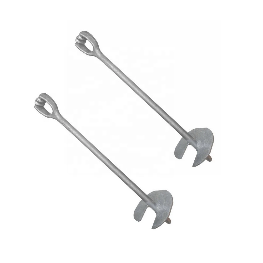 3/4*54*4 inch Heavy Duty galvanized earth screw anchor No wrench Grouted Rock Anchors