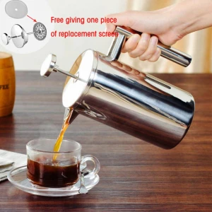 350/800/1000 ml French Press Coffee Maker Double Wall coffee maker Vacuum Insulated Premum Stainless Steel press