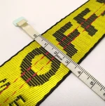 35mm Custom Logo Woven Off Whit Jacquard Nylon Webbing