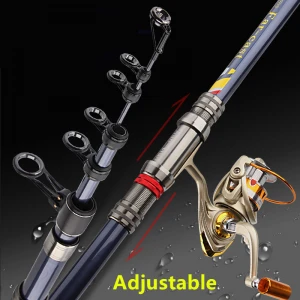 3.6M 3.9M 4.2M 4.5M 5.6M Long Cast Fishing Rod Super Hard Sea Rod Carbon Fiber Telescopic Fishing Rod Carp Fishing Pole