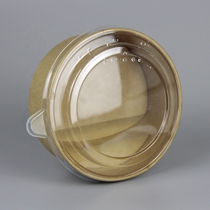 Buy 36oz 1000ml Disposable Printed Take Away Brown Kraft Paper Salad ...