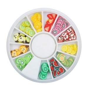 3D Polymer Clay Tiny Polymer Fruit slices Wheel Nail Art DIY Designs Wheel Nail Art For Decorations