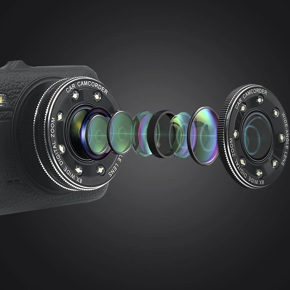 4 inch screen dash cam 1080p hd car dvr camera dual camera black box car