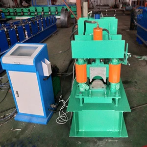 4 KW Cold Metal Ridge Cap Roll Forming Making Machine Chain Driven