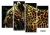 Import 4 Panel Leopard Pictures Oil Painting Wall Decor Canvas Pop Art High Definition Prints For Living Room from China