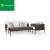 Import 4 PCS Patio Furniture Cheers Aluminum and Rattan Lounge Set Conversation Outdoor Rattan Sofa from China