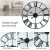 Import 45cm Retro Living Room Iron Round Roman Numeral Mute Decorative Wall Clock from China