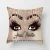 Import 45X45cm Fashion Glitter Eyelash Lips Pillow Case Breathable Pillow Case Polyester Zipper Pillow Cover Bedroom Bedding Sets from China