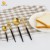 4pcs flatware gold plating stainless steel spoons forks and knives cutlery set with color box