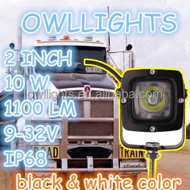 4x4 accessories small square high/low beam 10w led head light led work light automobile 12v 24v 10w led spot light