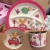 Import 5-piece Bamboo Fiber Kid&#x27;s Dinner Set Three Separated Plate Bowl Spoon Fork Cup from China