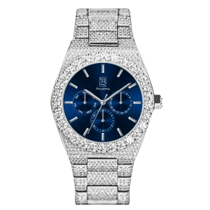 5A CZ Stones Hip Hop Top Quality Stainless Steel Japan Movt Brand OEM Custom Logo Luxury Men Quartz Diamond Fully Iced Out Watch