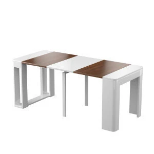 6 or 8 Seats Wood Extendable  High Gloss White Folding  Dining Table