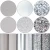 Import 6 pcs/set light grey series fine chunky glitter patent faux leather sheets For Hair bows and earrings diy making from China