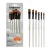 Import 6 Pieces Per Set Art Supplies Paintbrush Pearl White Handle Artist Brushes for Acrylic Painting from China