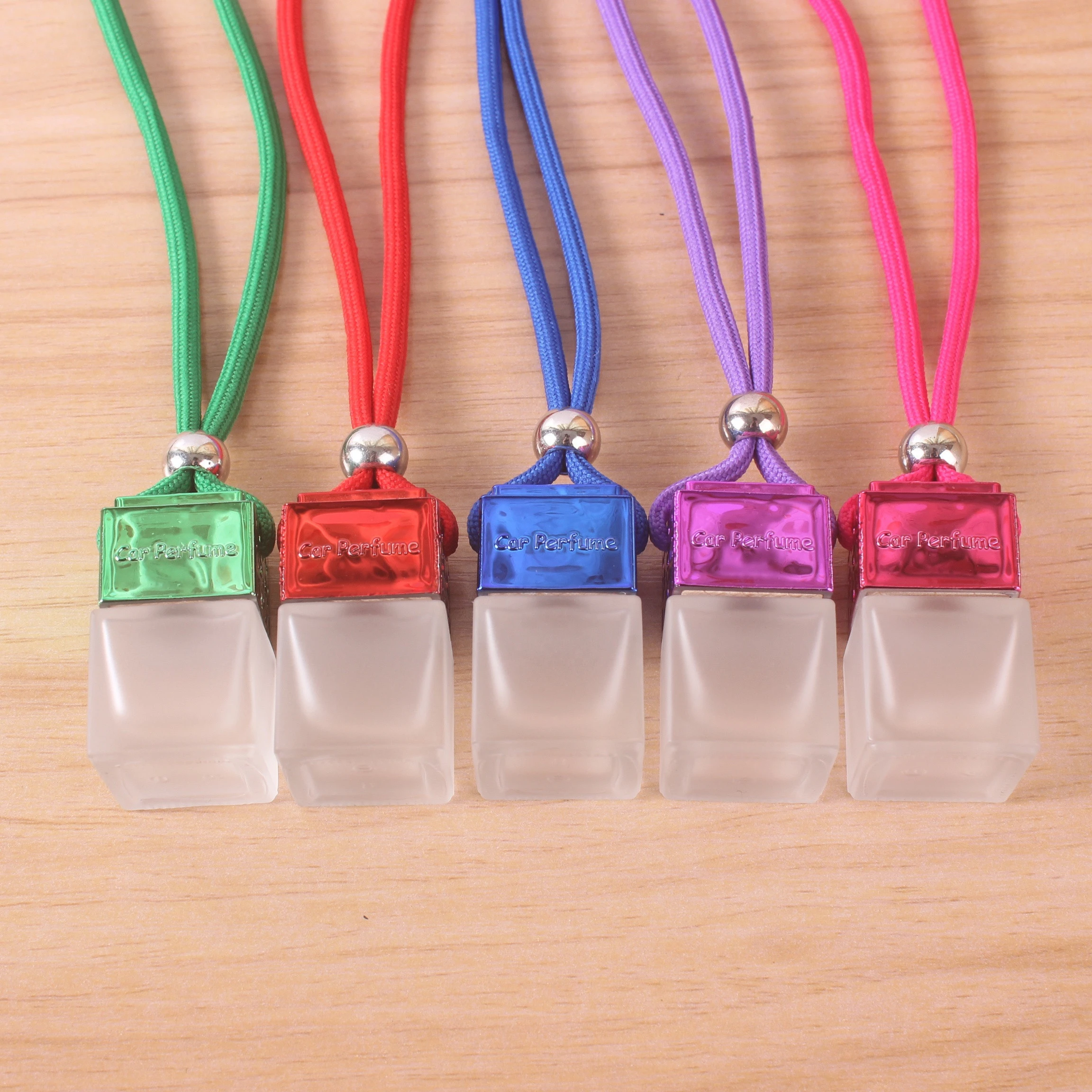6ml 8ml New Matte fragrance car perfume air freshener air diffuser hang rope auto fresheners frosted perfume bottles mix color l