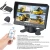 Import 7 inch sunhat shape car display Universal car truck rearview TFT LCD Monitor 4 channel video input monitor from China