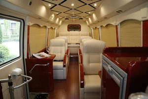 7 meter luxury VIP coaster bus with 10 imported luxury seats and hyundai chassis