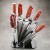 Import 7 Pieces Stainless Steel Kitchen Knife Set with Acrylic Stand from China